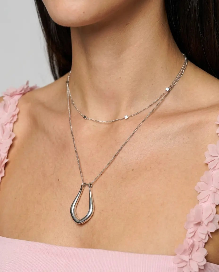Collar Origin + Collar Cube - Plateado