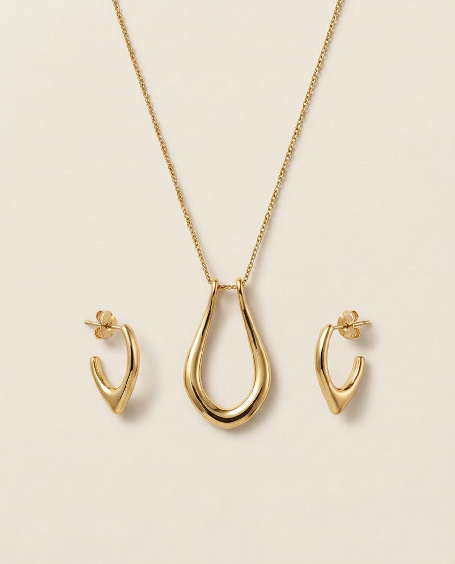 Collar Origin + Pendientes - Dorado