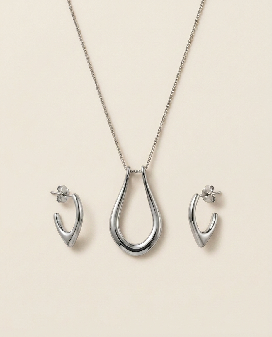 Collar Origin + Pendientes - Plateado