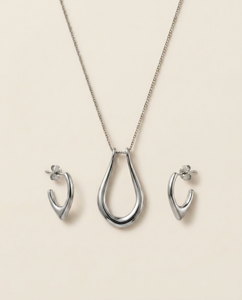 Collar Origin + Pendientes - Plateado